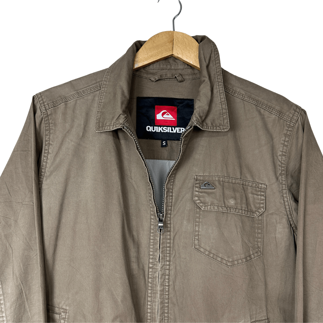 Quiksilver Brown Denim Jacket Small - Funkify