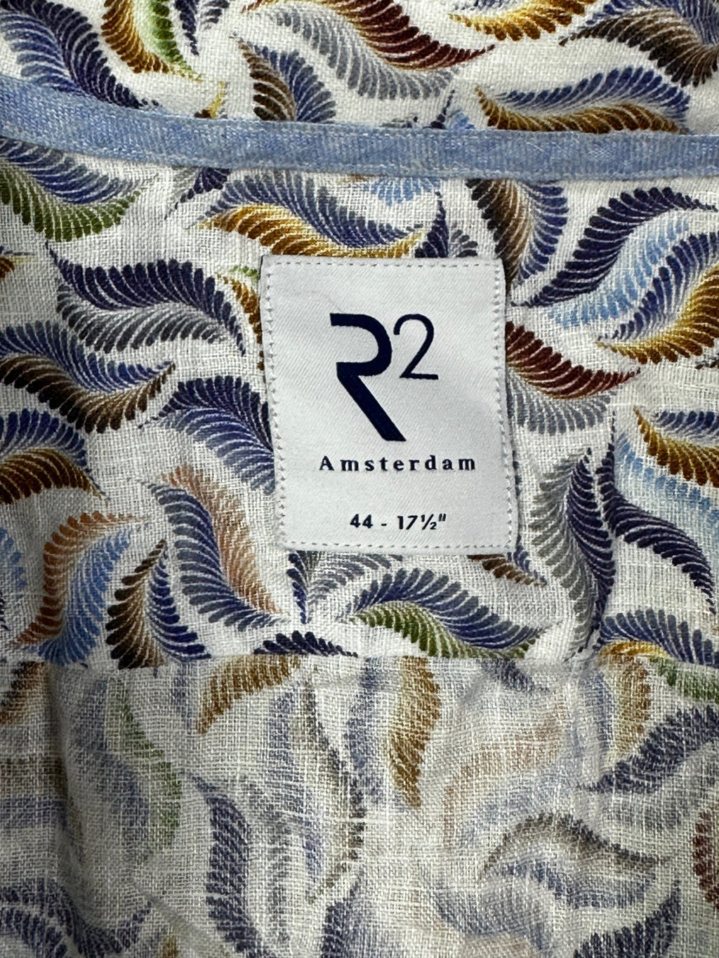 R2 Amsterdam Long - Sleeve Men's Linen Shirt - XL - Funkify