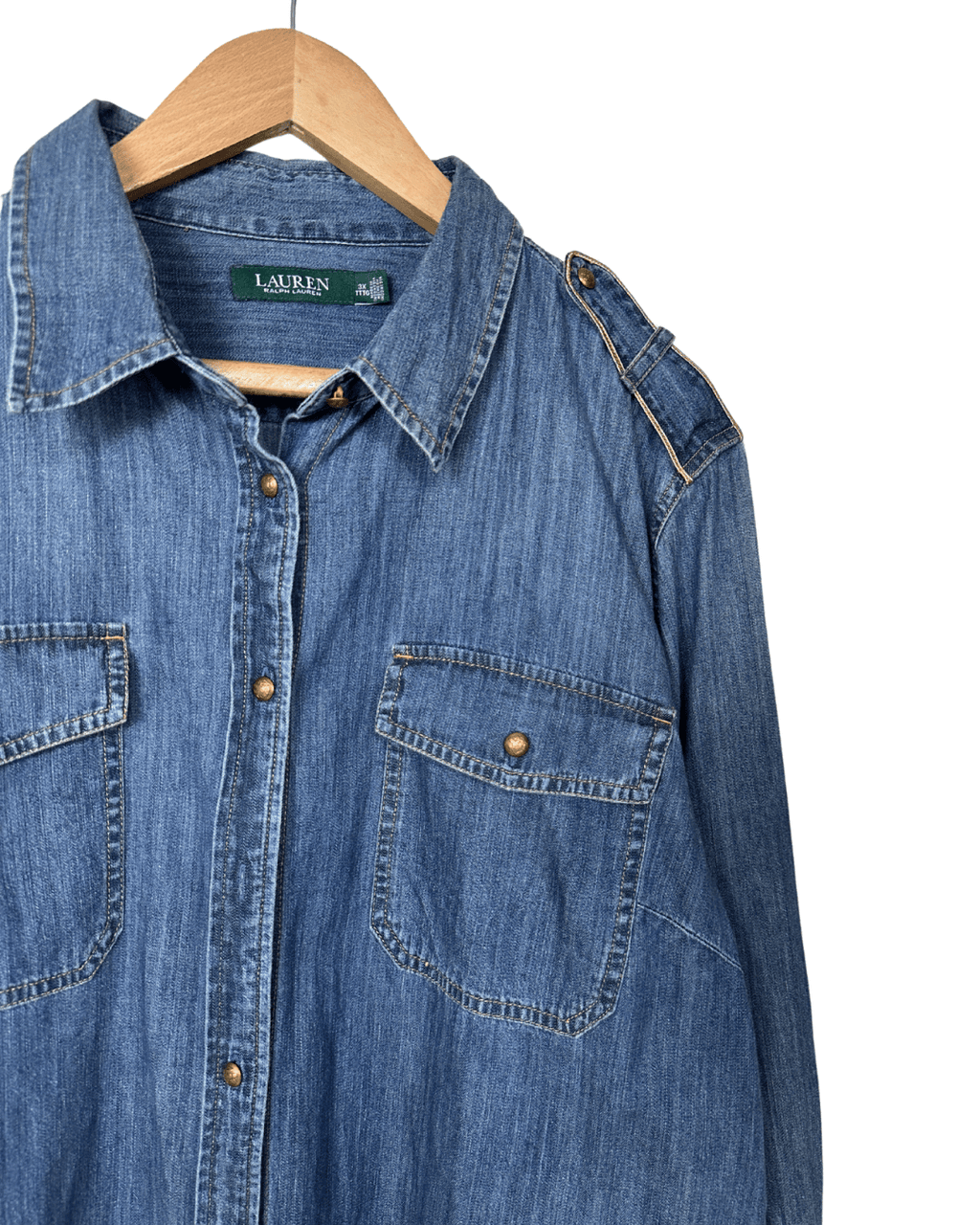 Ralph Lauren Long Sleeve Denim Shirt 3XL - Funkify