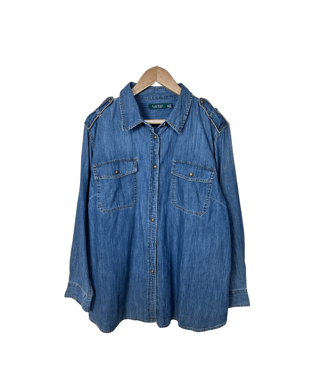 Ralph Lauren Long Sleeve Denim Shirt 3XL - Funkify