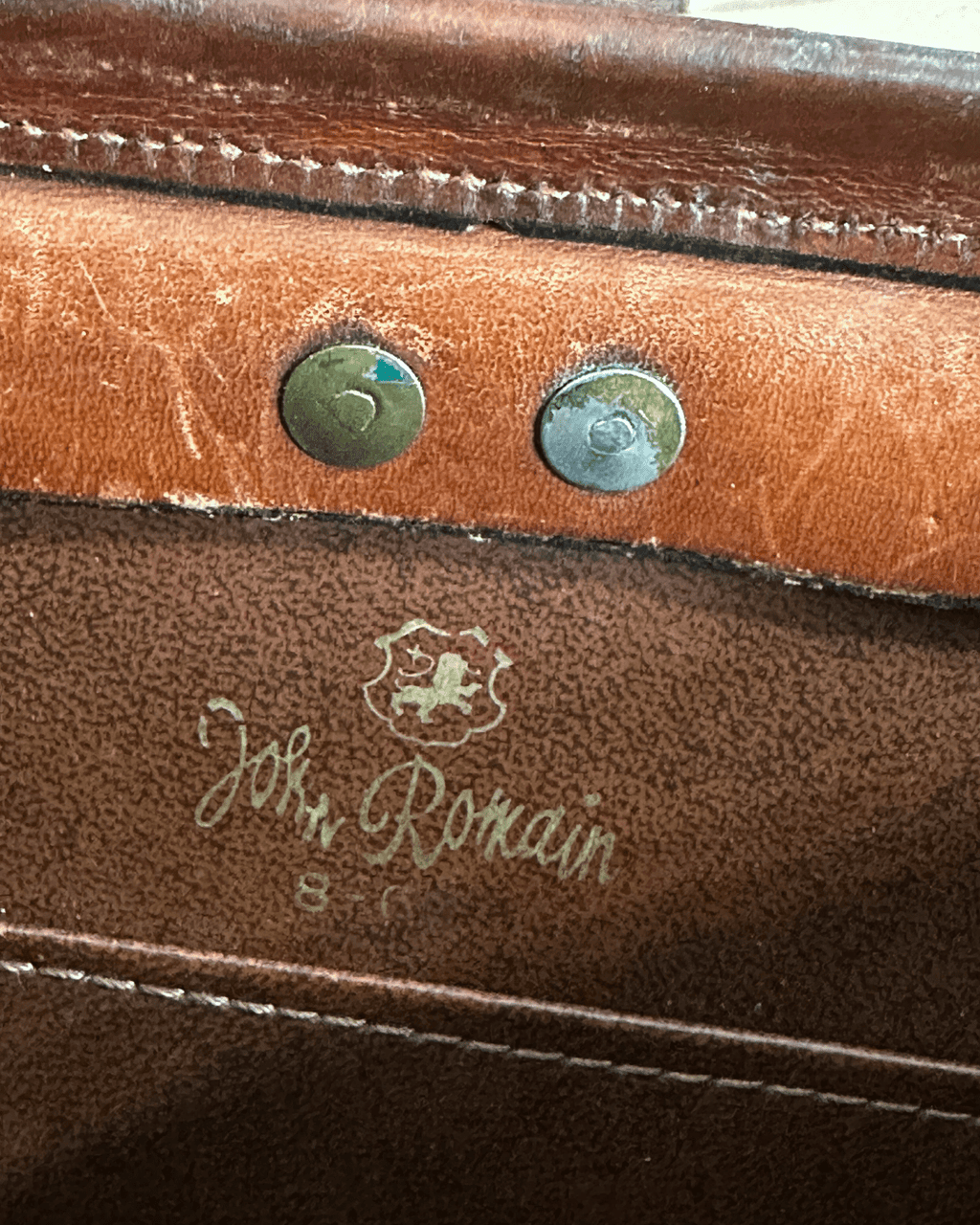 RARE Vintage 1960s John Romain Genuine Leather Bag Satchel - Funkify