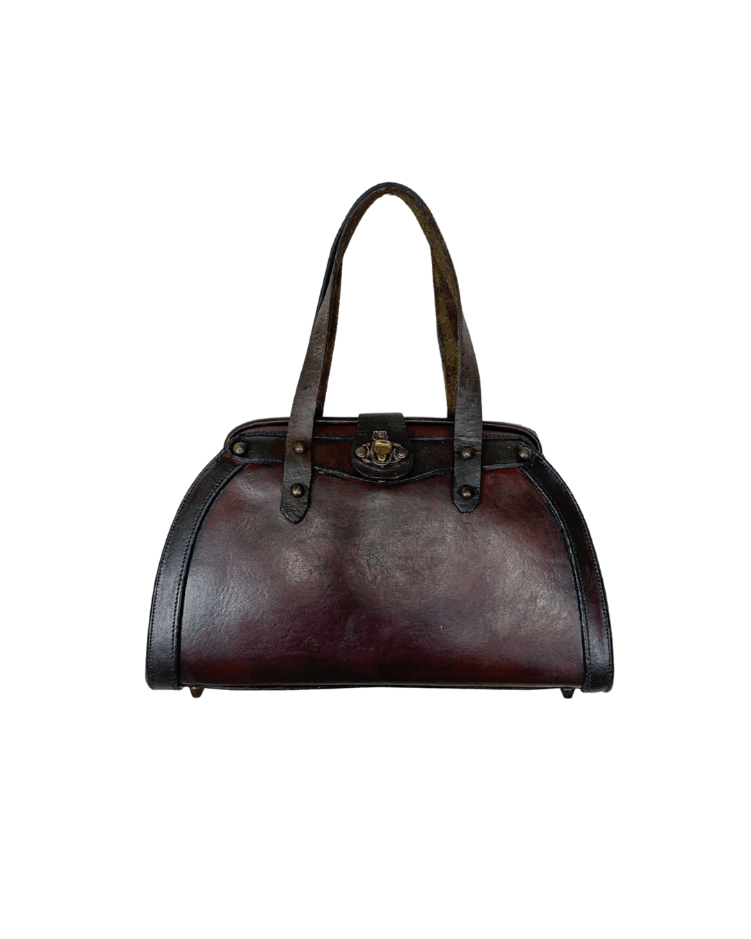 RARE Vintage 1960s John Romain Genuine Leather Bag Satchel - Funkify