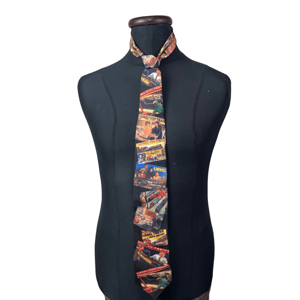 RARE Vintage 1995 Ralph Marlin Retro Ads Collage Necktie 9 cm - Funkify