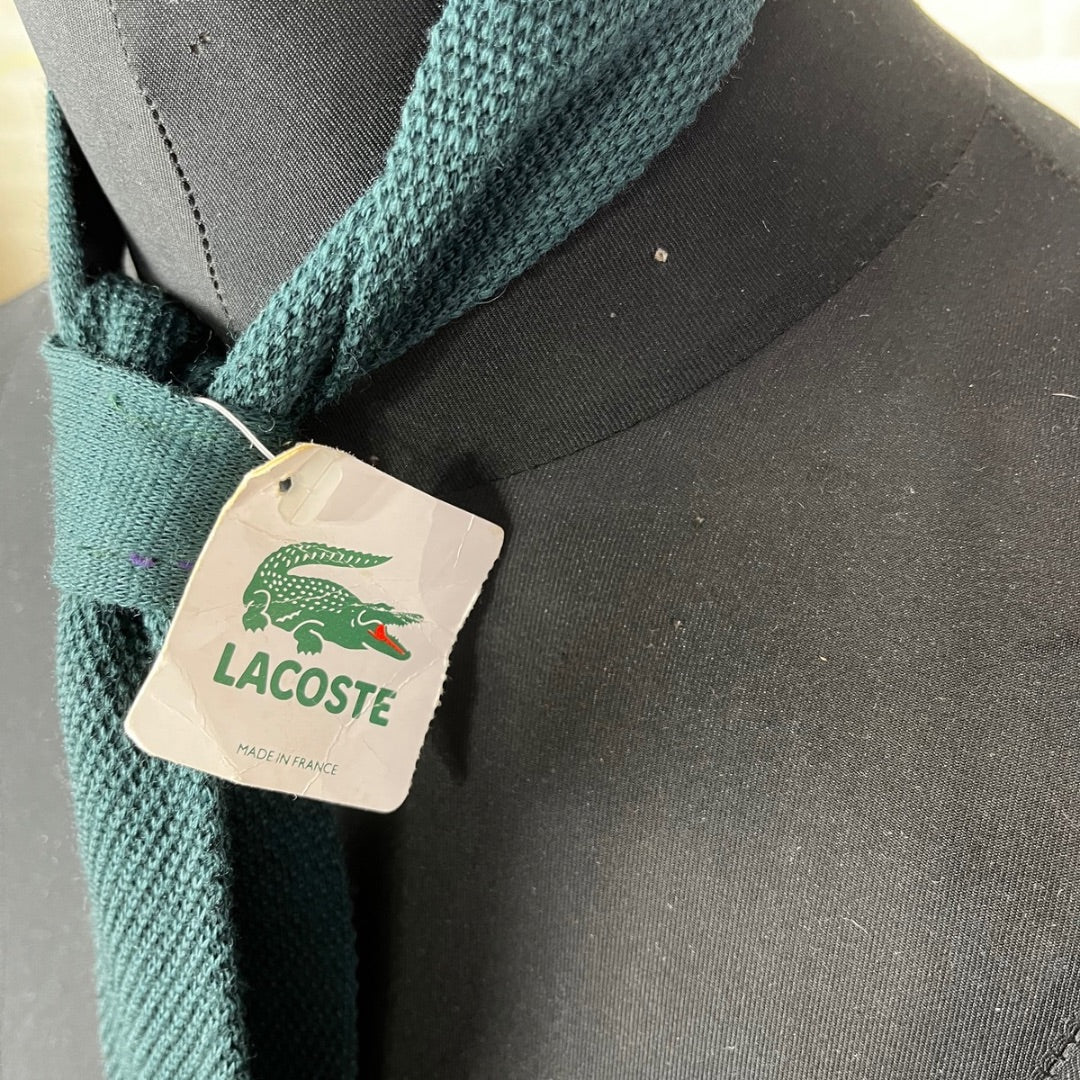 RARE Vintage Chemise Lacoste Wool Knitted Necktie 6 cm - Funkify
