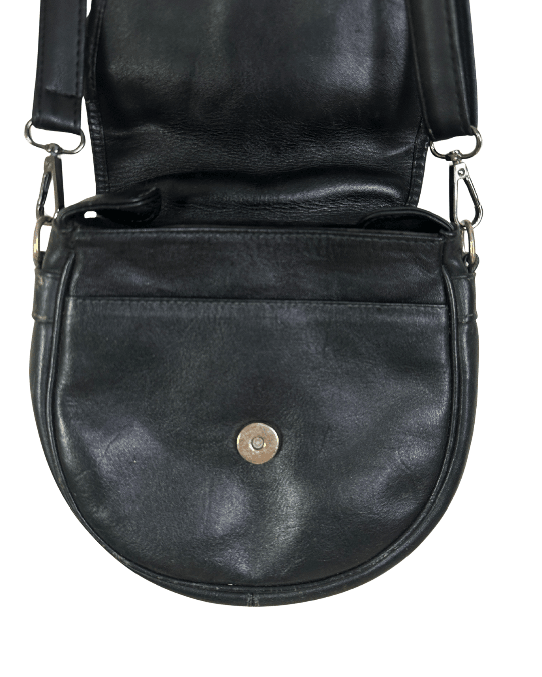 Rare Vintage Genuine Cowhide Mini Leather Saddle Crossbody Bag - Funkify