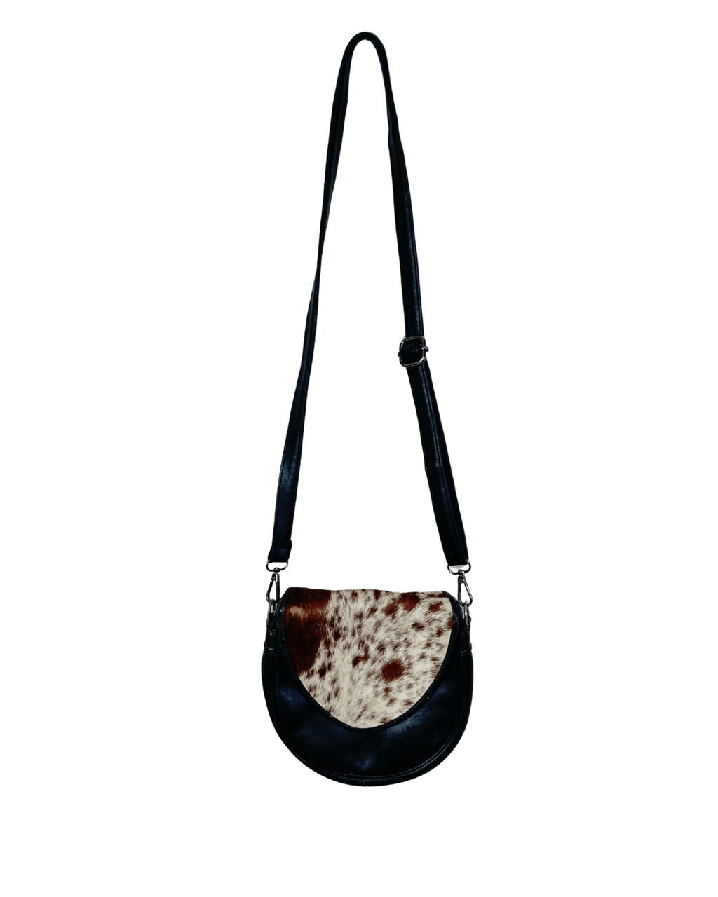 Rare Vintage Genuine Cowhide Mini Leather Saddle Crossbody Bag - Funkify