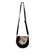 Rare Vintage Genuine Cowhide Mini Leather Saddle Crossbody Bag - Funkify