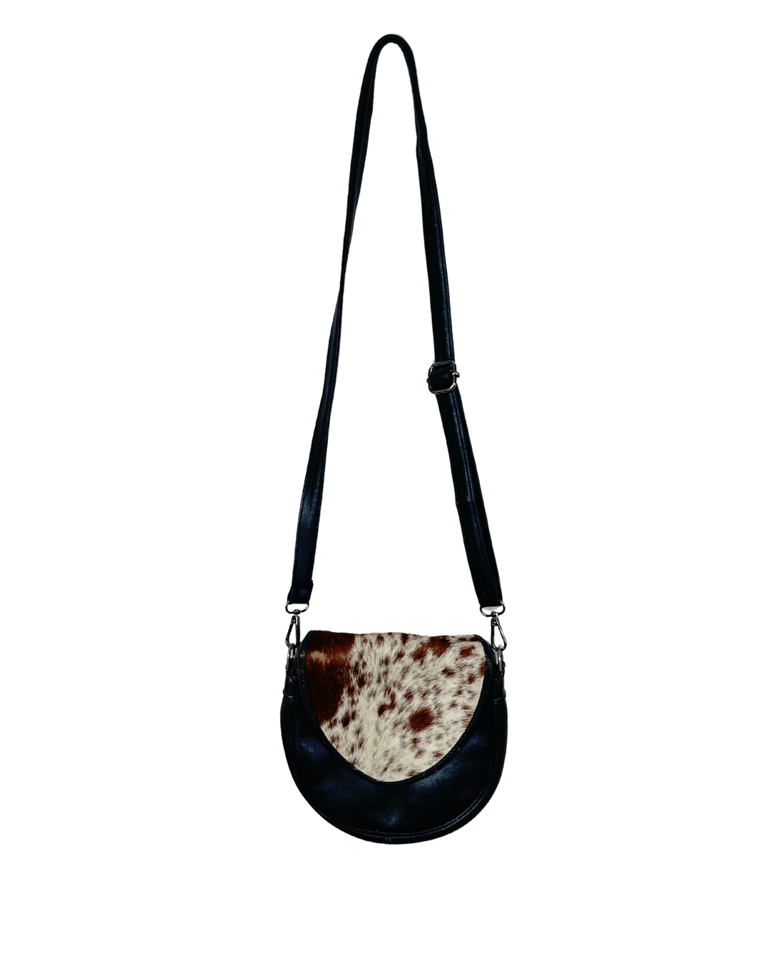 Rare Vintage Genuine Cowhide Mini Leather Saddle Crossbody Bag - Funkify