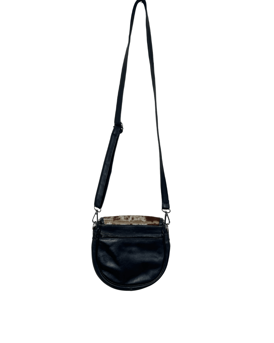 Rare Vintage Genuine Cowhide Mini Leather Saddle Crossbody Bag - Funkify