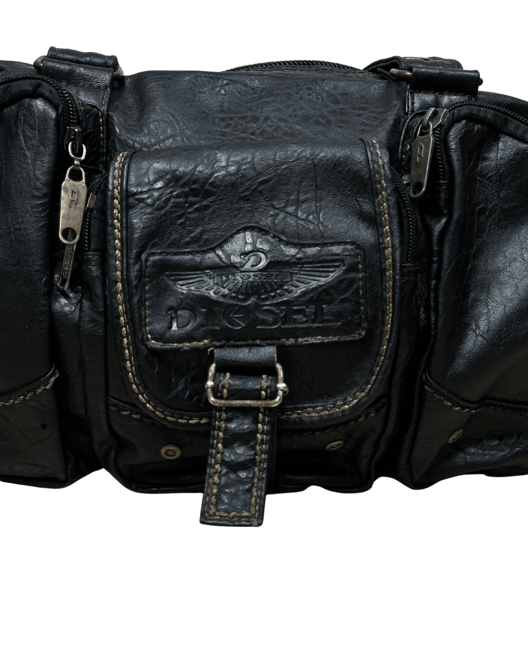 Rare Vintage Y2K Diesel Grunge Genuine Leather Handbag/Crossbody - Funkify