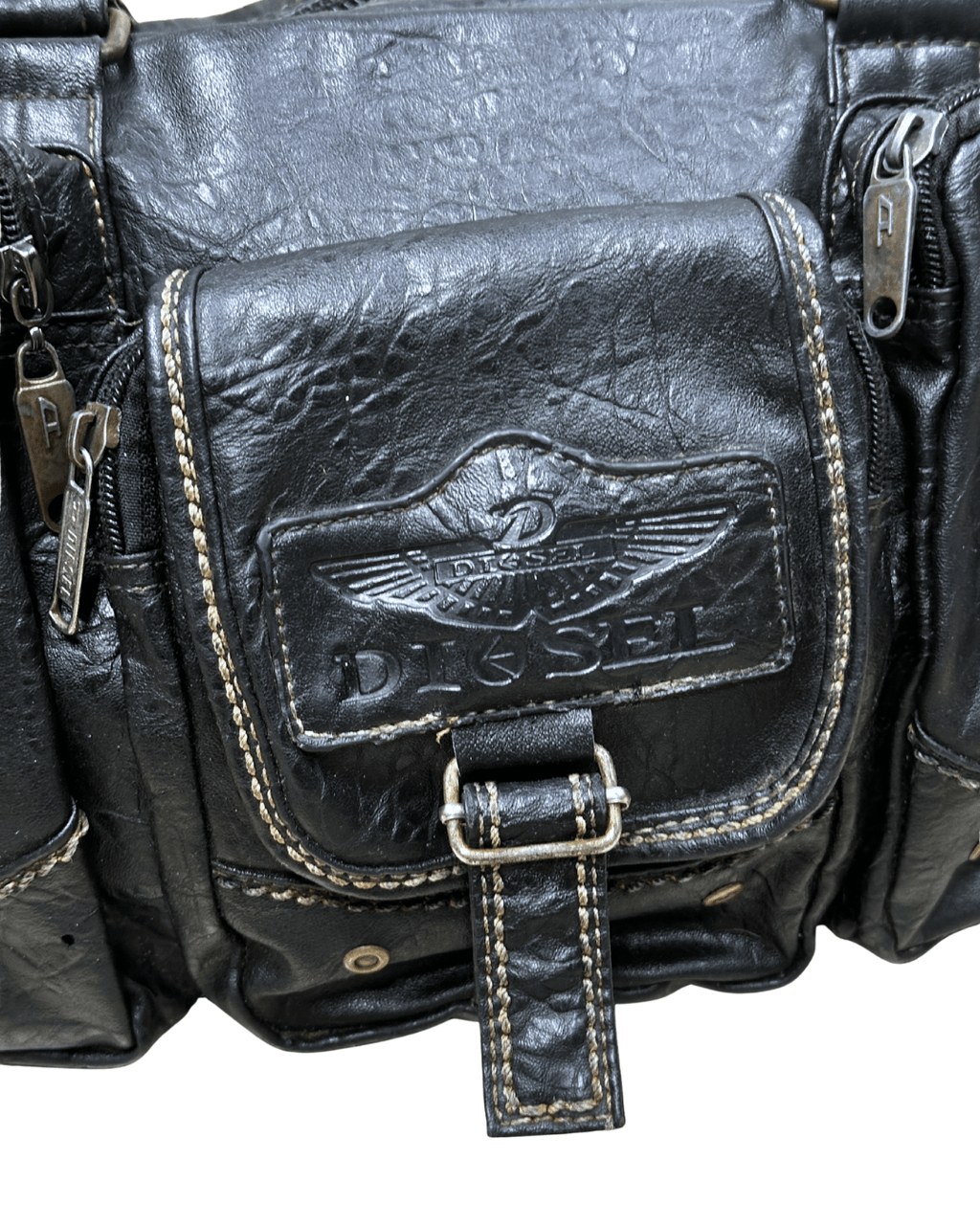 Rare Vintage Y2K Diesel Grunge Genuine Leather Handbag/Crossbody - Funkify