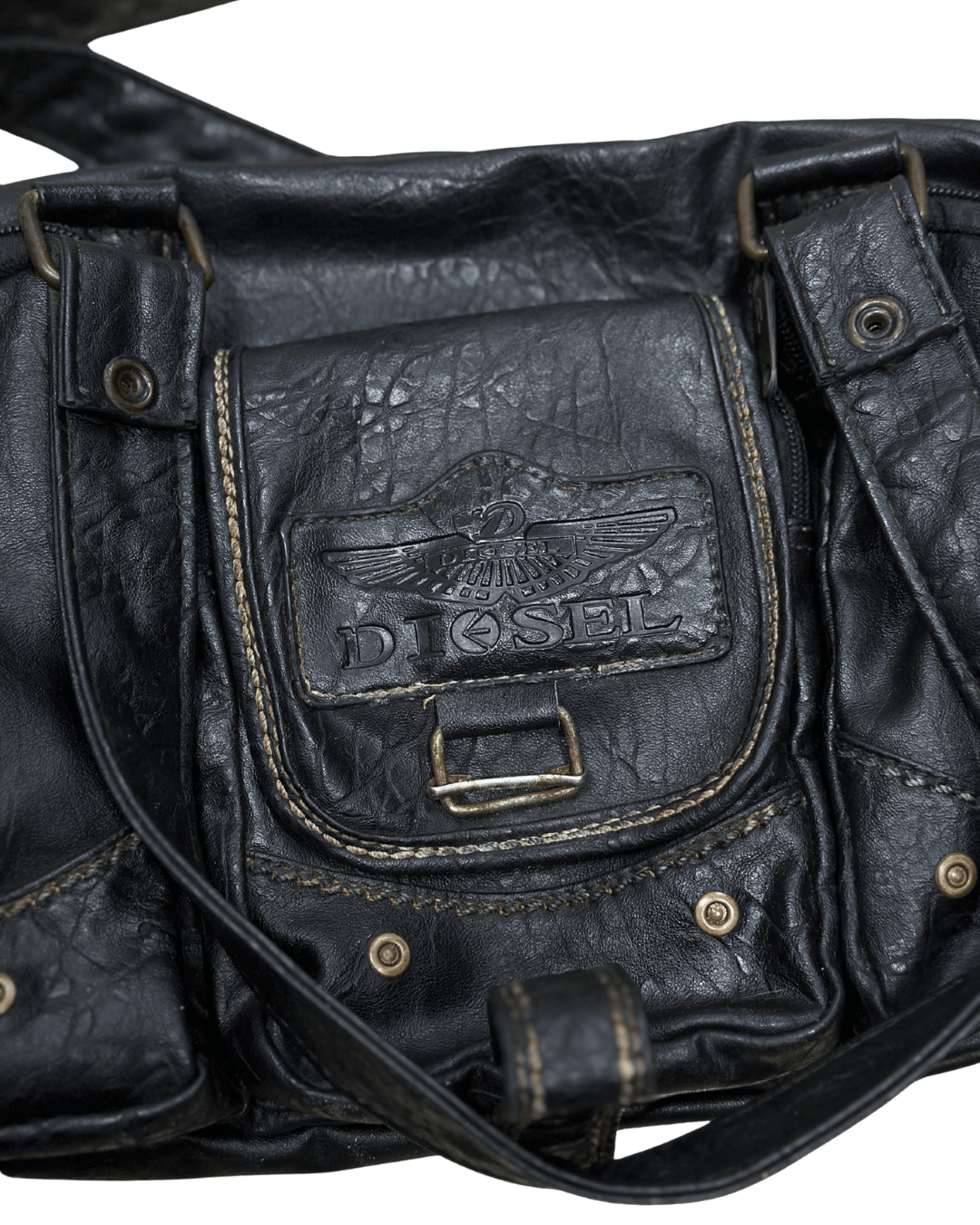 Rare Vintage Y2K Diesel Grunge Genuine Leather Handbag/Crossbody - Funkify