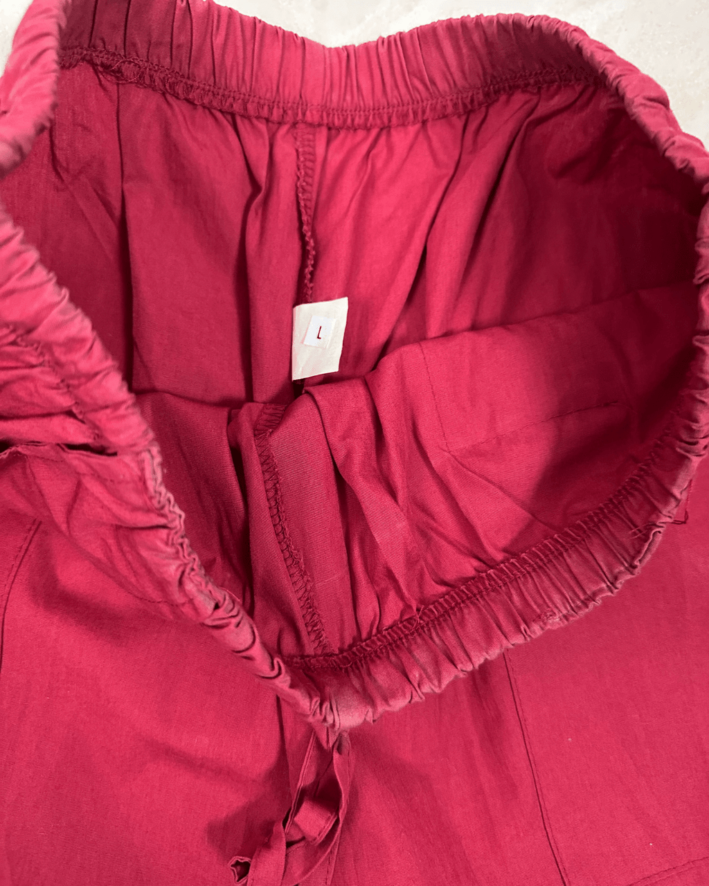 Red Cropped Track Pants - Funkify