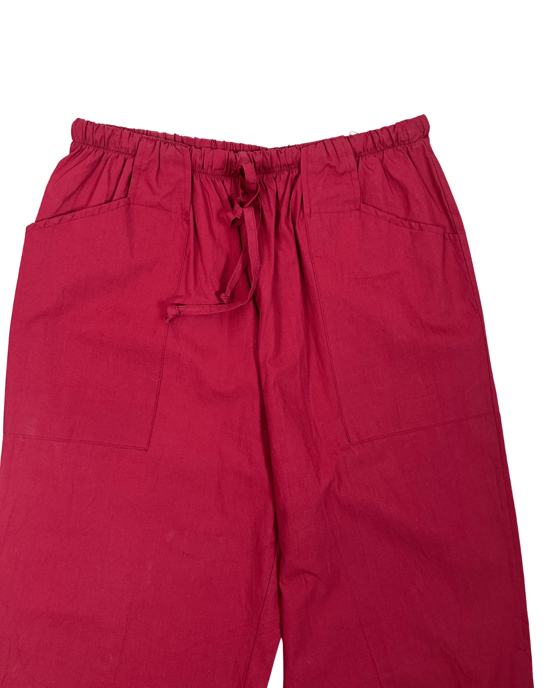 Red Cropped Track Pants - Funkify