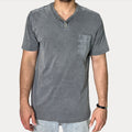 Red Jack V-neck quarter button tee 2XL - Funkify
