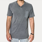 Red Jack V-neck quarter button tee 2XL - Funkify