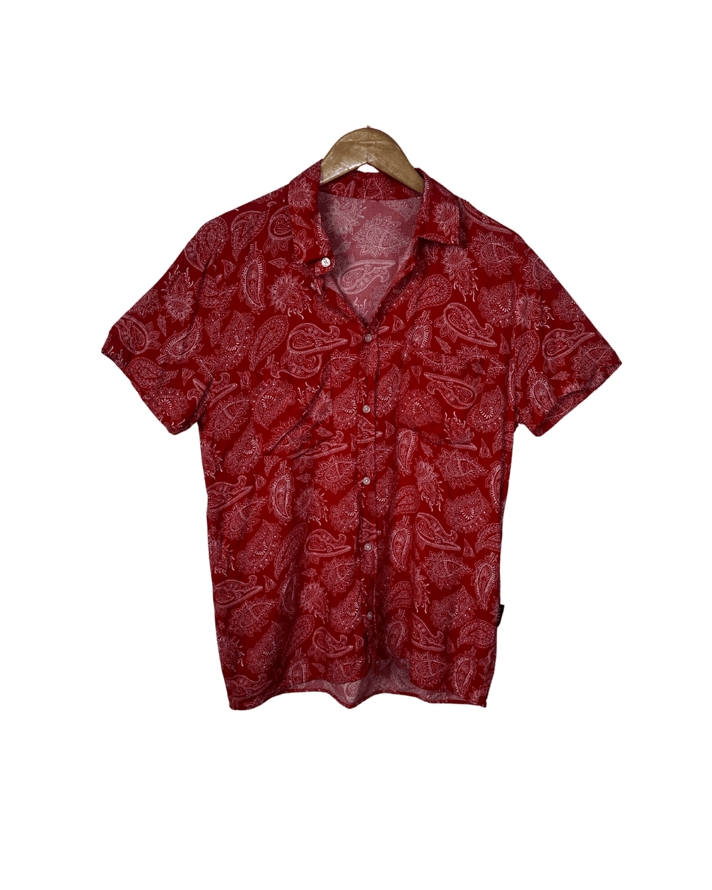 Red Paisley Print Shirt - Funkify
