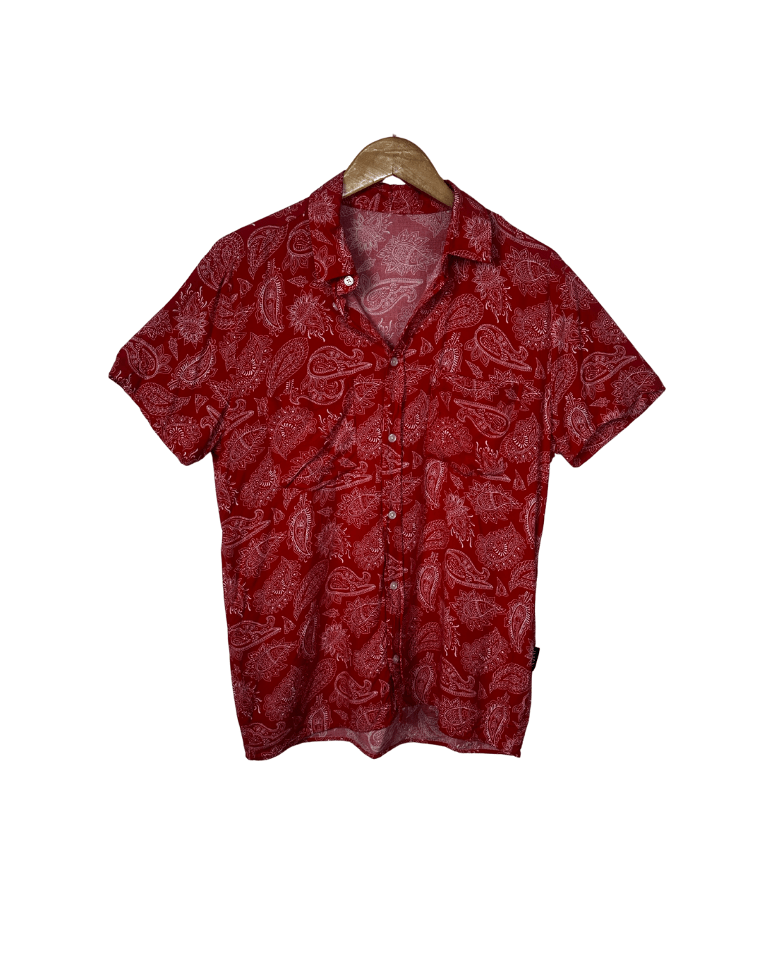 Red Paisley Print Shirt - Funkify