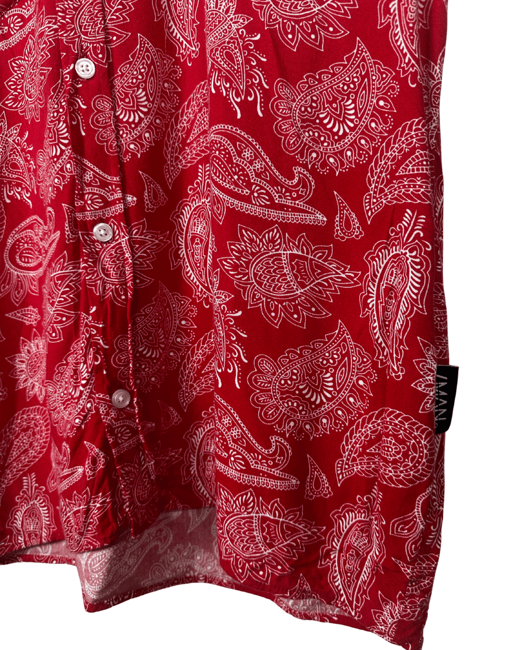 Red Paisley Print Shirt - Funkify