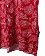 Red Paisley Print Shirt - Funkify