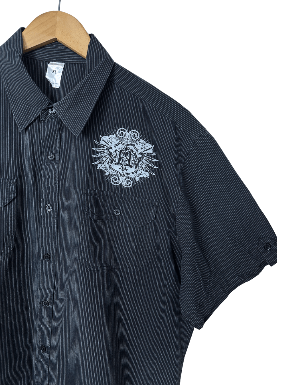 Refuse Resist Graphic Shirt – Pinstripe Eagle Print XL - Funkify