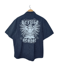 Refuse Resist Graphic Shirt – Pinstripe Eagle Print XL - Funkify