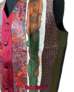 Retied Paisley Artistic Upcycled Vest - XL - Funkify