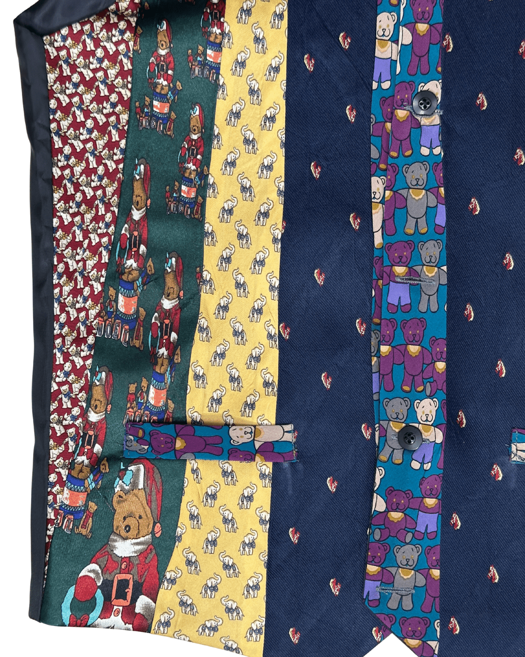 Retied Teddy Bear Theme Upcycled Vest - Medium - Funkify