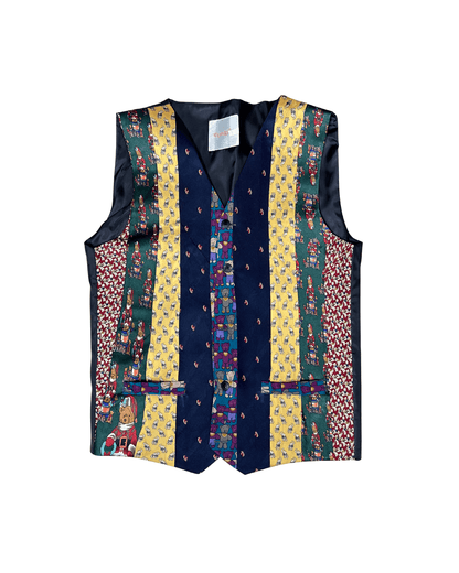 Retied Teddy Bear Theme Upcycled Vest - Medium - Funkify