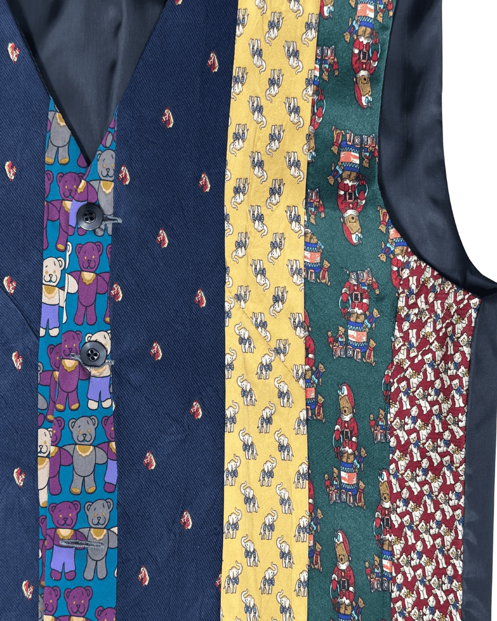 Retied Teddy Bear Theme Upcycled Vest - Medium - Funkify