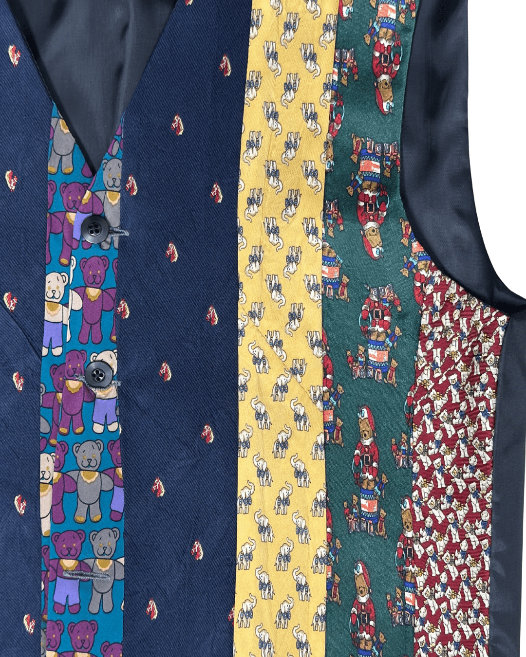 Retied Teddy Bear Theme Upcycled Vest - Medium - Funkify