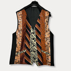 'ReTied' Unisex Upcycled Necktie Vest - Large - Funkify