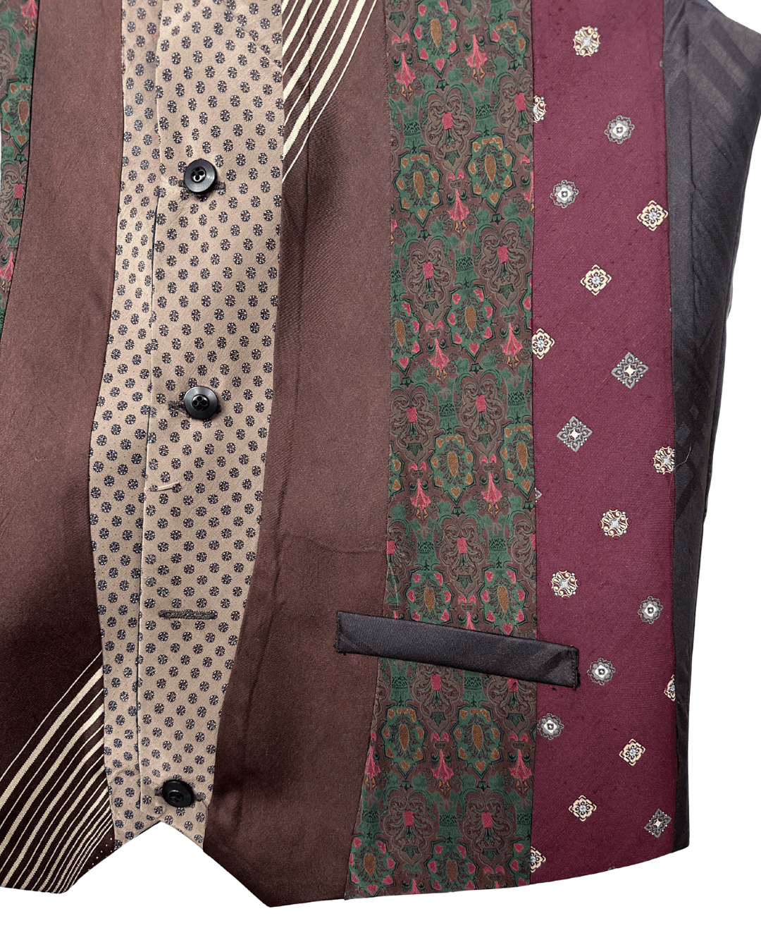 Retied Unisex Upcycled Necktie Vest - Medium - Funkify