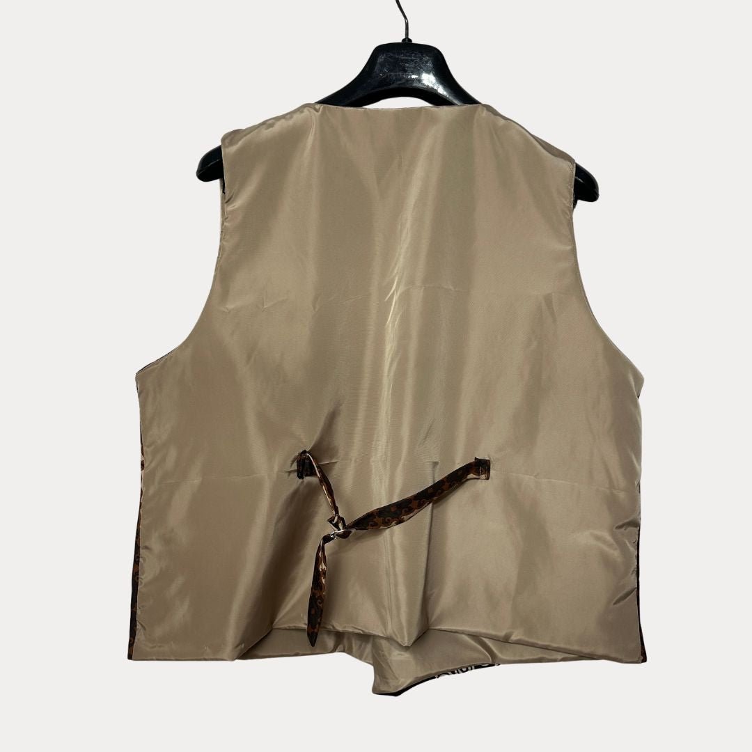 'ReTied' Unisex Upcycled Necktie Vest Medium - Funkify