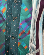 Retied Unisex Upcycled Neckties Vest Large - Funkify
