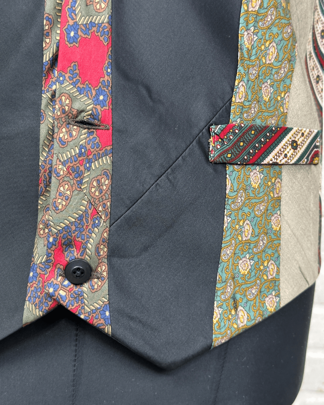 Retied Unisex Upcycled Neckties Vest Medium - Funkify