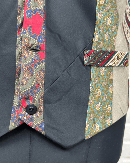 Retied Unisex Upcycled Neckties Vest Medium - Funkify