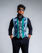 Retied Unisex Upcycled Neckties Vest Medium - Funkify