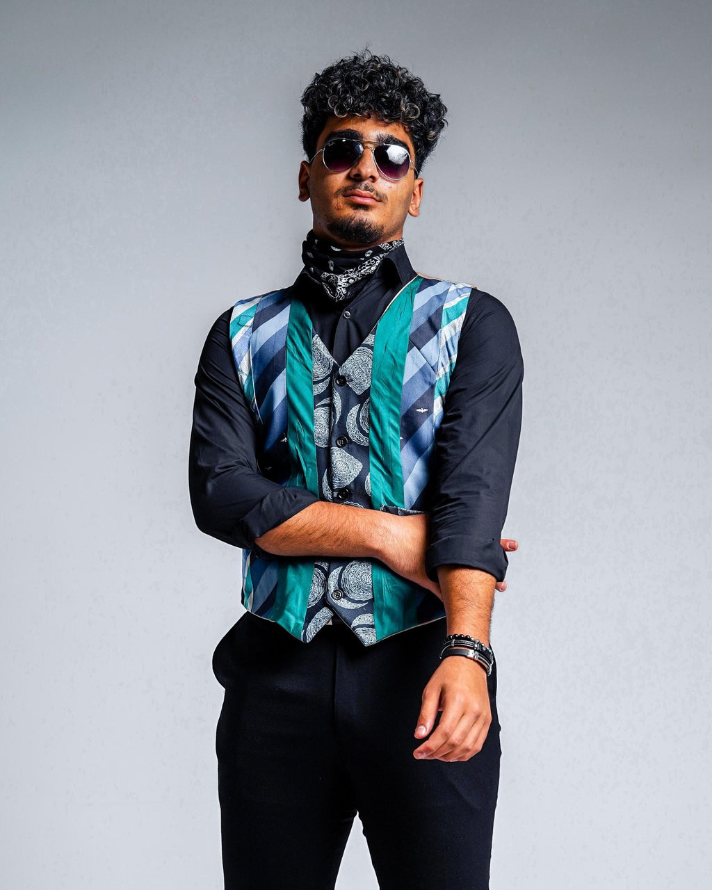 Retied Unisex Upcycled Neckties Vest Medium - Funkify