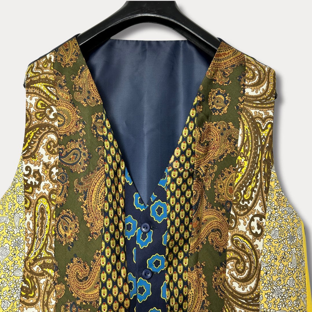 'ReTied' Unisex Upcycled Vest Large - Funkify