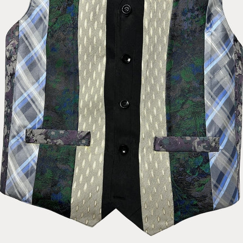 Retied unisex upcycled vest, size medium