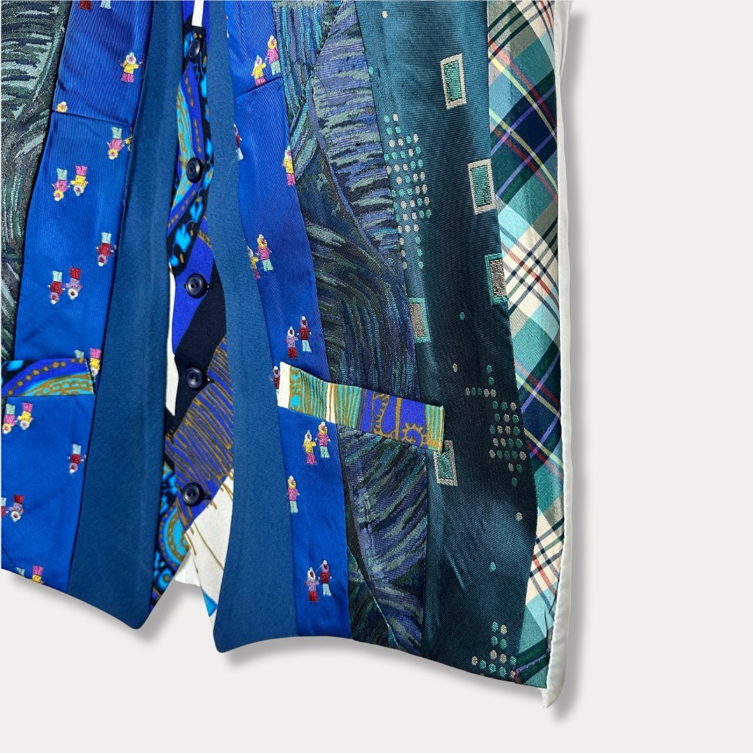 'ReTied' Unisex Upcycled Vest Medium - Funkify