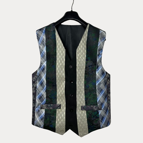 Retied unisex upcycled vest, size medium