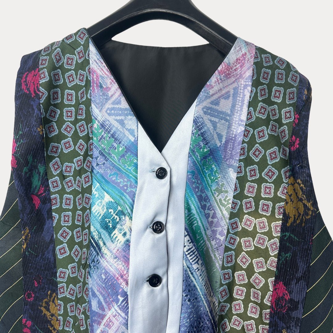 'ReTied' Upcycled Necktie Vest Medium - Funkify