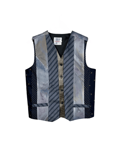 Retied Upcycled Necktie Vest - Medium - Funkify