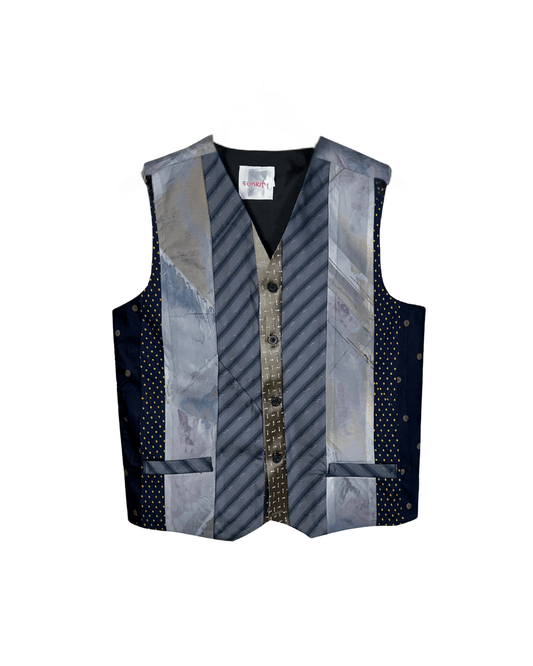 Retied Upcycled Necktie Vest - Medium - Funkify