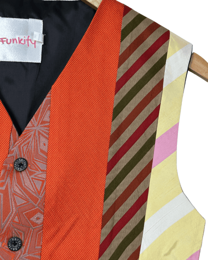 Retied Upcycled Necktie Vest Medium - Funkify