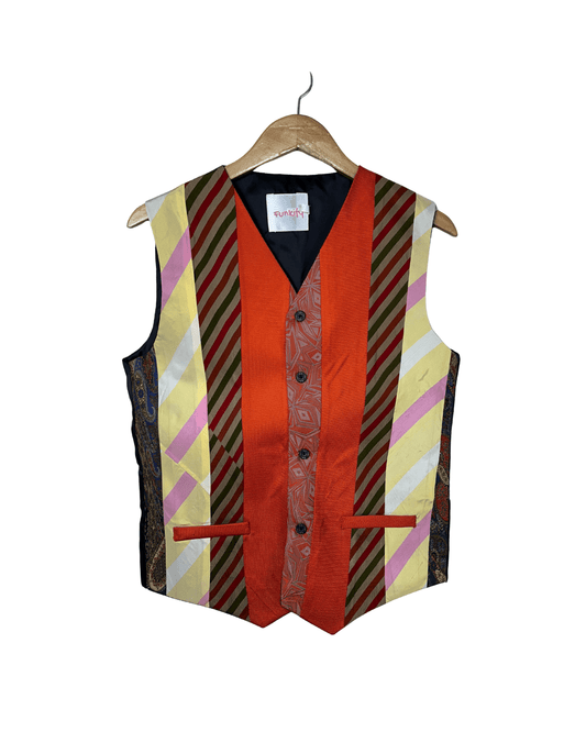 Retied Upcycled Necktie Vest Medium - Funkify