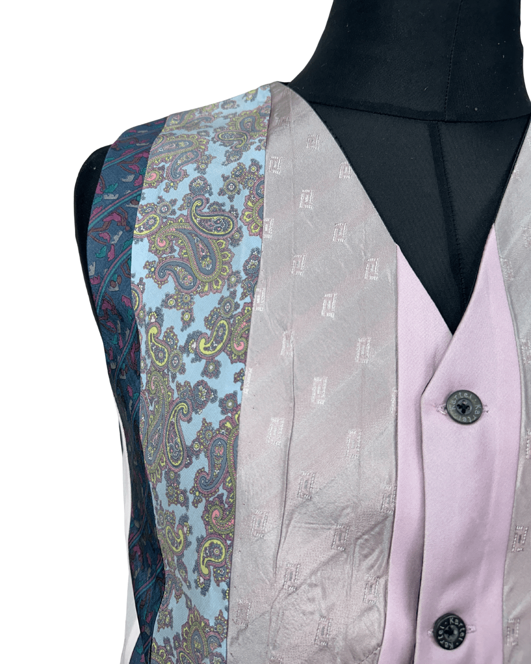Retied Upcycled Necktie Vest - Medium - Funkify