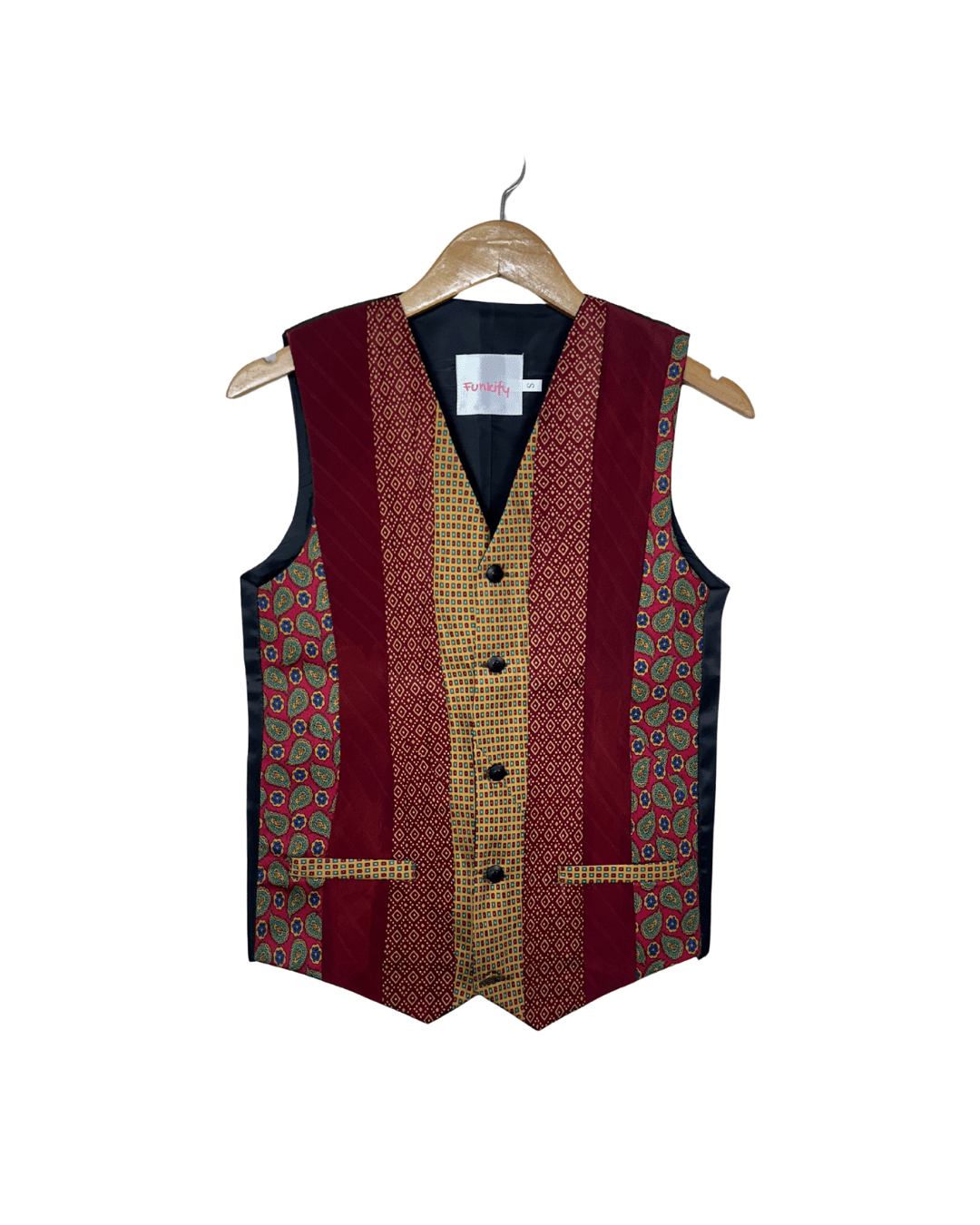 Retied Upcycled Necktie Vest - XS/Small - Funkify